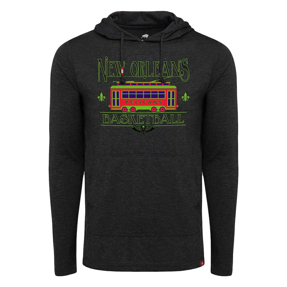 New Orleans Pelicans Sportiqe Unisex City Edition Rowan Lightweight Tri-Blend Pullover Hoodie Heather Black - NBA
