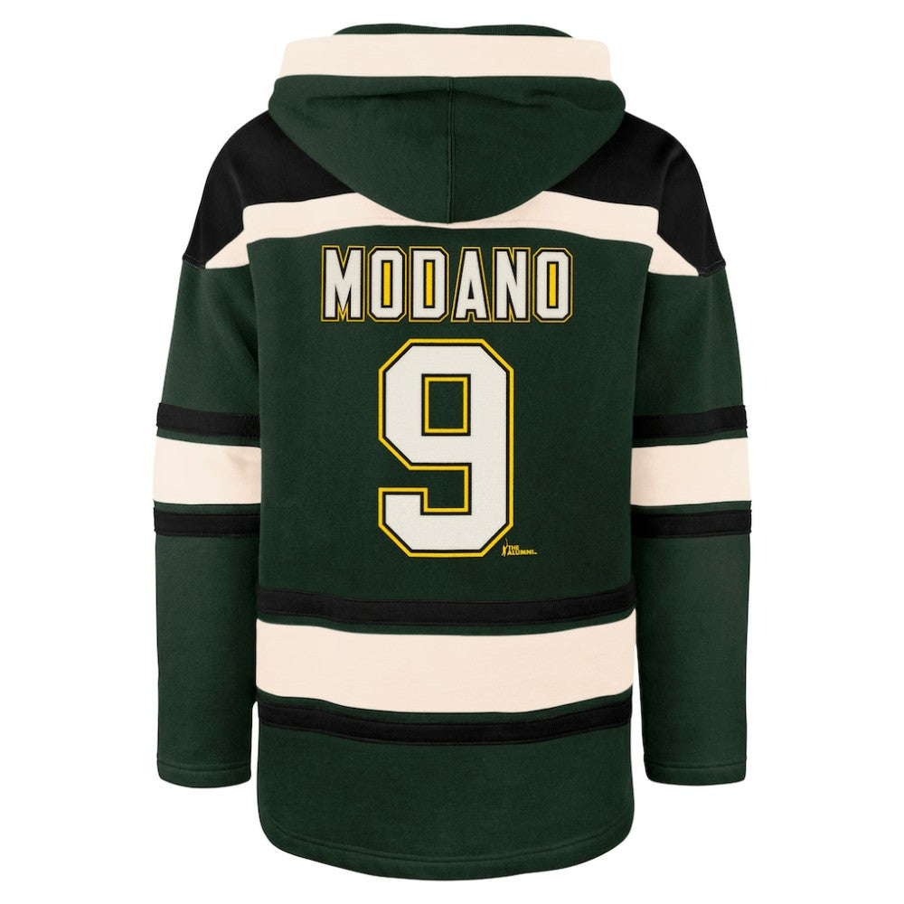 Mike Modano Dallas Stars '47 Retired Player Name & Number Lacer Pullover Hoodie - Green - NHL