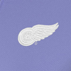 Detroit Red Wings Antigua Women's White Logo Finish Quarter-Zip Top - Heather Purple - NHL