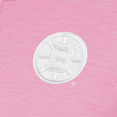 Boston Bruins Antigua Women's White Logo Mentor Quarter-Zip Jacket - Pink - NHL