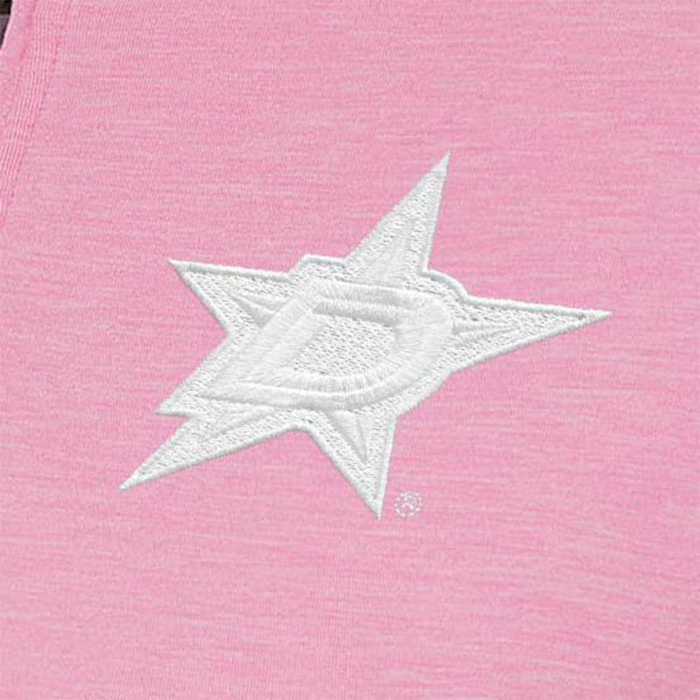 Dallas Stars Antigua Women's White Logo Mentor Quarter-Zip Jacket - Pink - NHL