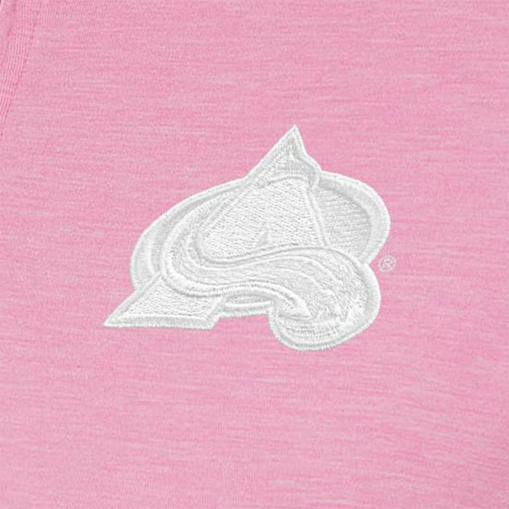 Colorado Avalanche Antigua Women's White Logo Mentor Quarter-Zip Jacket - Pink - NHL