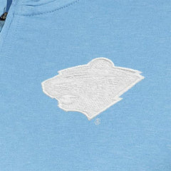 Minnesota Wild Antigua Women's White Logo Mentor Quarter-Zip Jacket - Light Blue - NHL