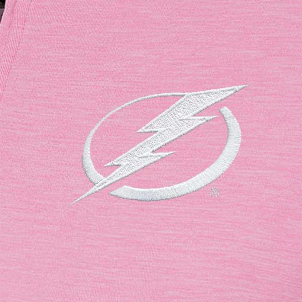 Tampa Bay Lightning Antigua Women's White Logo Mentor Quarter-Zip Jacket - Pink - NHL