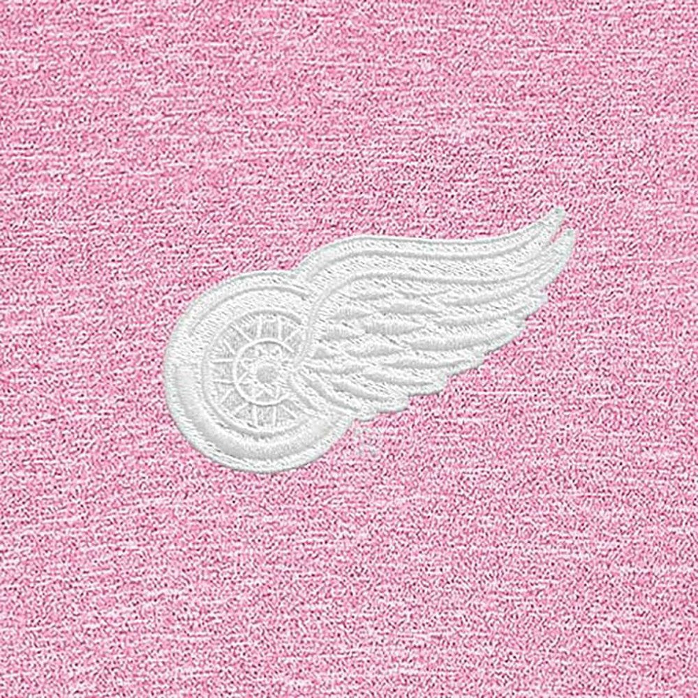 Detroit Red Wings Antigua White Logo Hunk Quarter-Zip Pullover - Pink - NHL