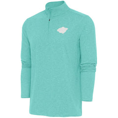 Minnesota Wild Antigua White Logo Hunk Quarter-Zip Pullover - Mint - NHL