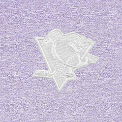 Pittsburgh Penguins Antigua White Logo Hunk Quarter-Zip Pullover - Lavender - NHL
