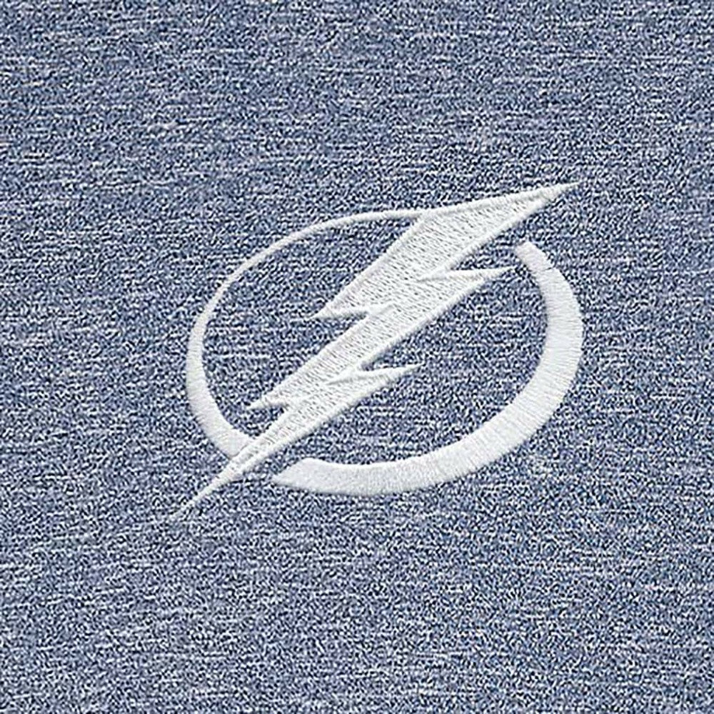 Tampa Bay Lightning Antigua White Logo Hunk Quarter-Zip Pullover - Heather Navy - NHL