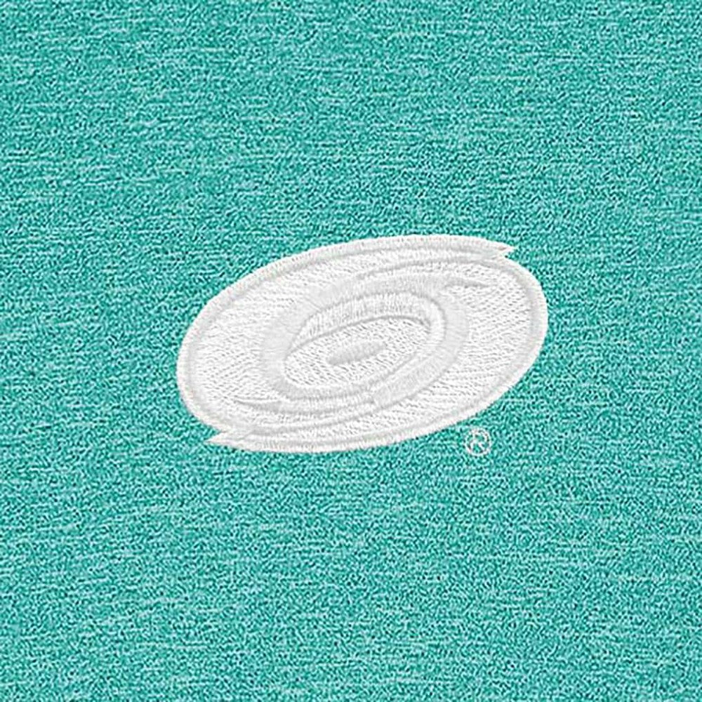 Carolina Hurricanes Antigua White Logo Hunk Quarter-Zip Pullover - Heather Aqua - NHL