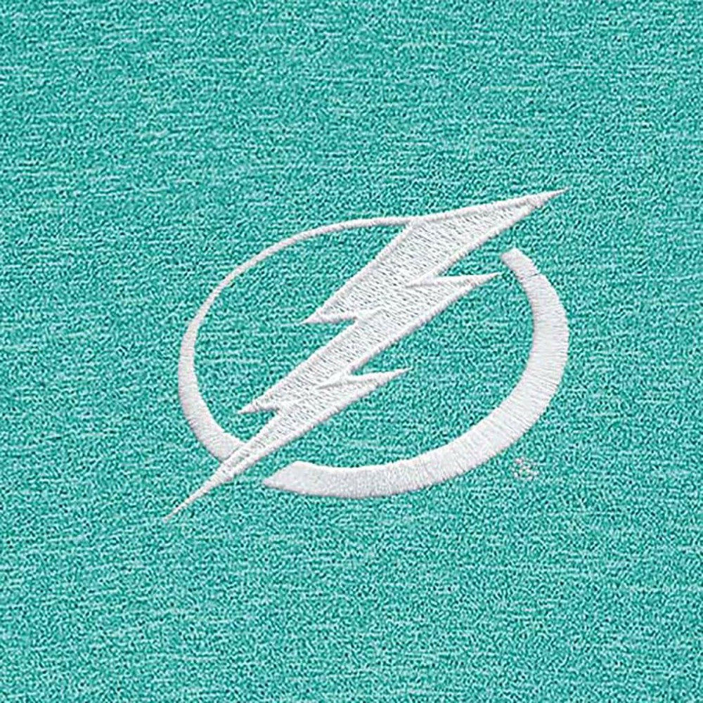 Tampa Bay Lightning Antigua White Logo Hunk Quarter-Zip Pullover - Heather Aqua - NHL