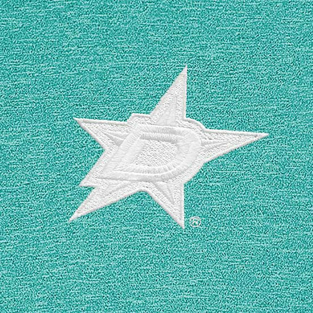 Dallas Stars Antigua White Logo Hunk Quarter-Zip Pullover - Heather Aqua - NHL