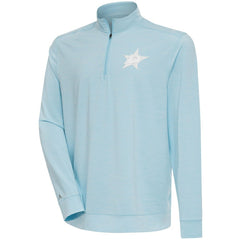 Dallas Stars Antigua White Logo Bright Quarter-Zip Pullover - Powder Blue - NHL