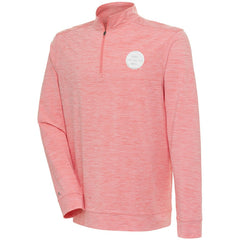 Boston Bruins Antigua White Logo Bright Quarter-Zip Pullover - Coral - NHL