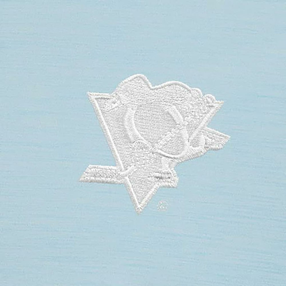 Pittsburgh Penguins Antigua White Logo Bright Quarter-Zip Pullover - Powder Blue - NHL
