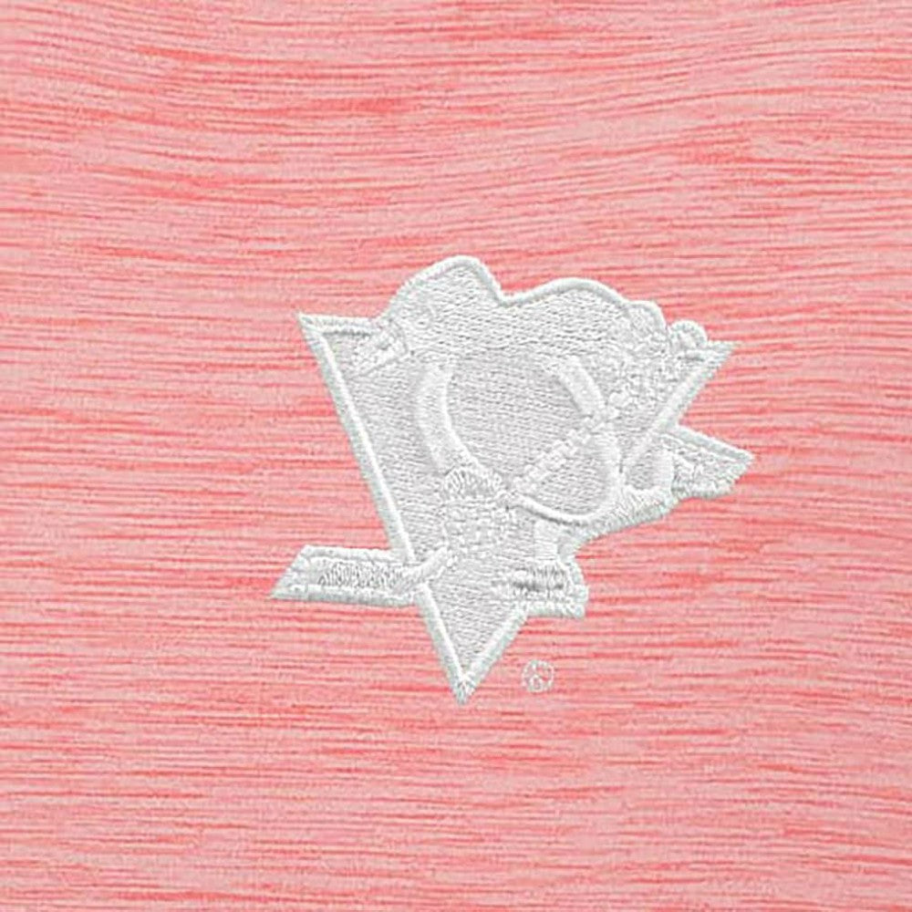 Pittsburgh Penguins Antigua White Logo Bright Quarter-Zip Pullover - Coral - NHL