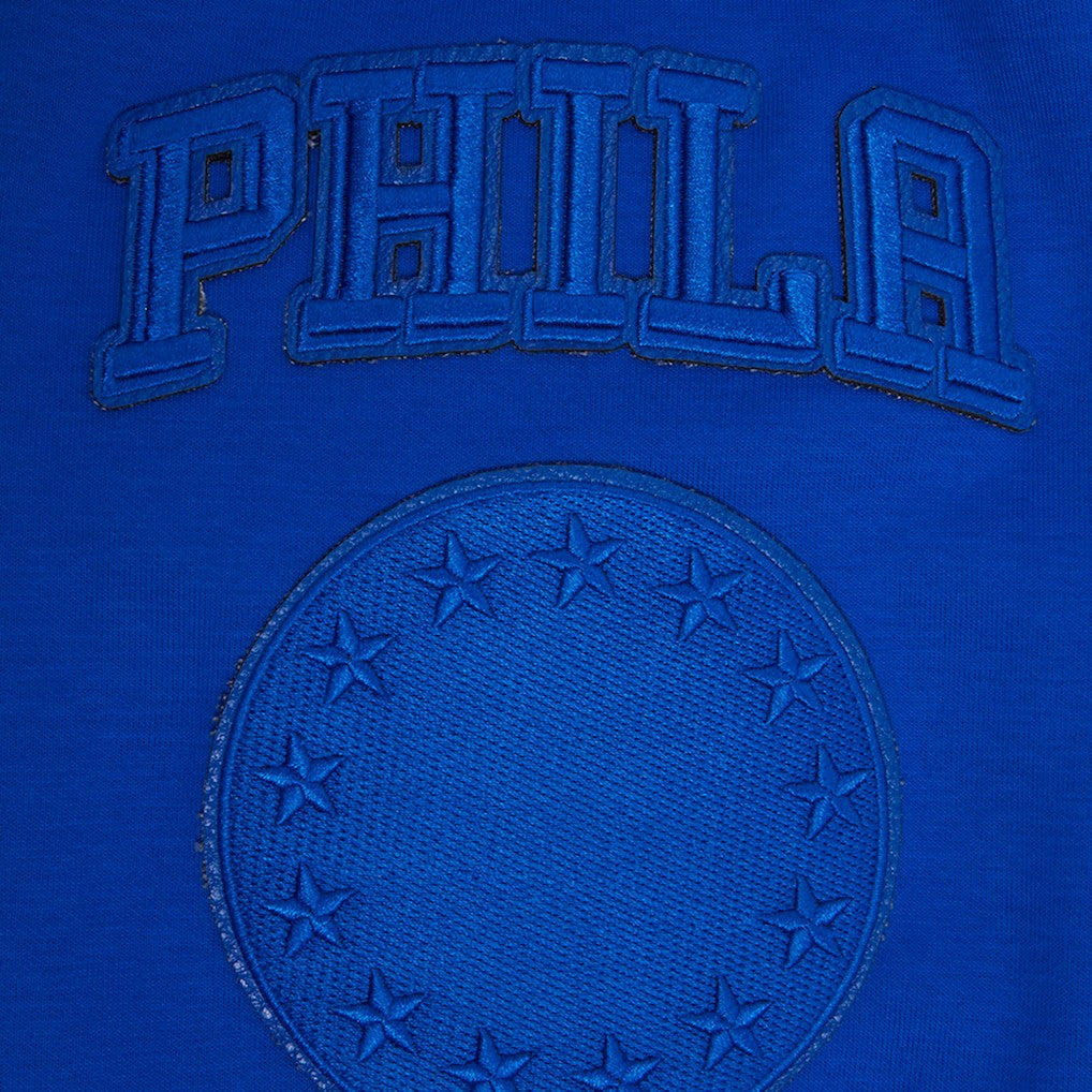 Philadelphia 76ers Pro Standard Triple Tonal DK Pullover Hoodie Jacket Royal - NBA
