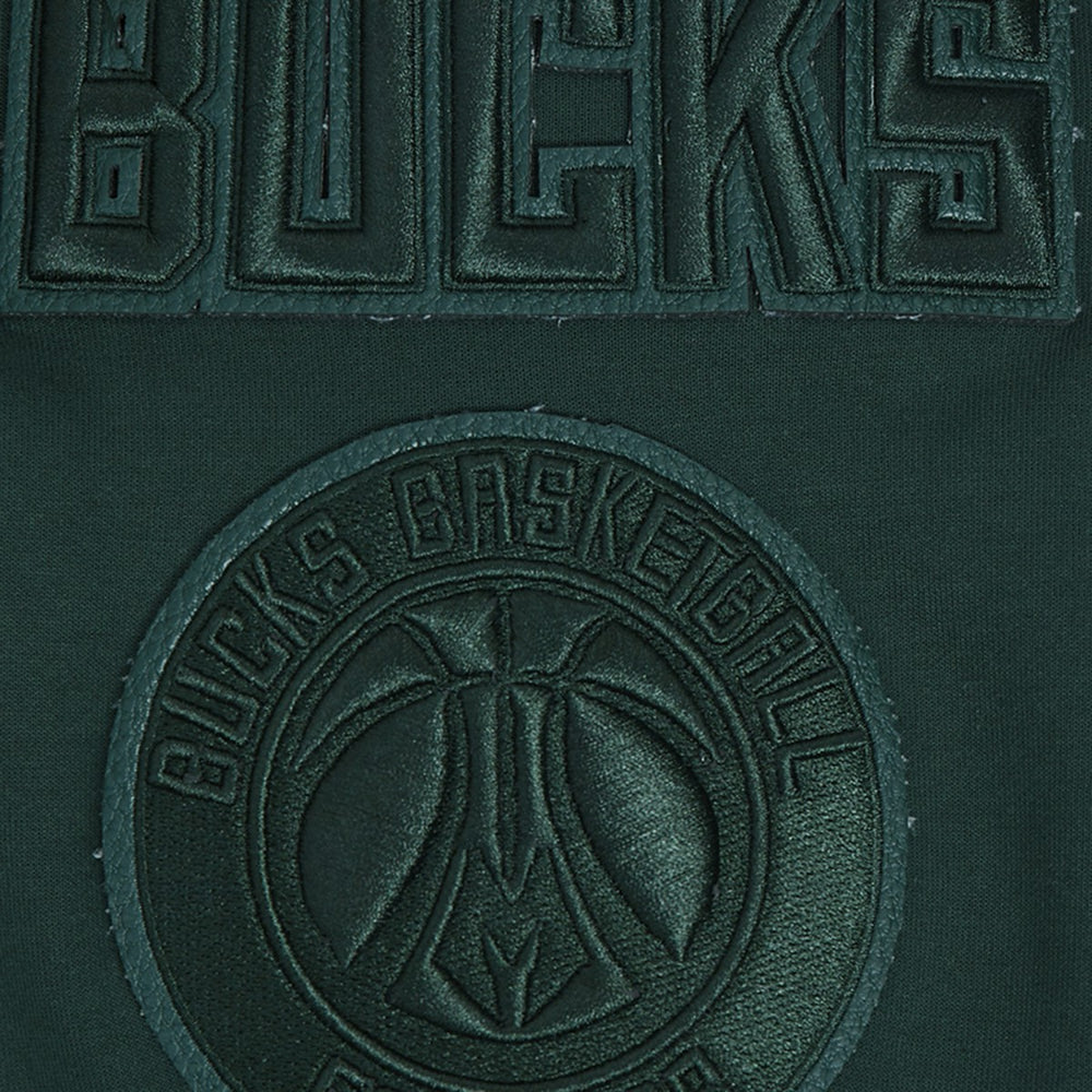 Milwaukee Bucks Pro Standard Triple Tonal DK Full-Zip Hoodie Jacket Hunter Green - NBA