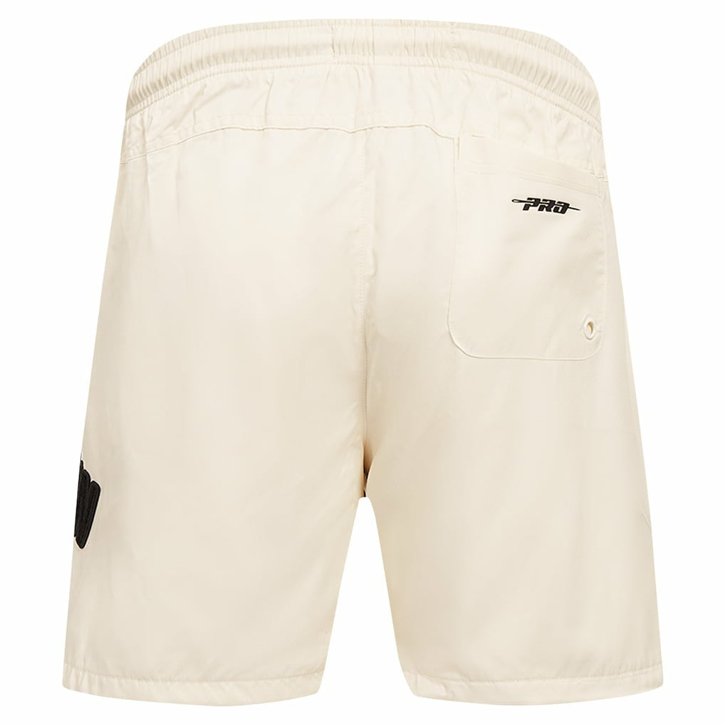 Brooklyn Nets Pro Standard Triple Tonal Woven Shorts Cream - NBA