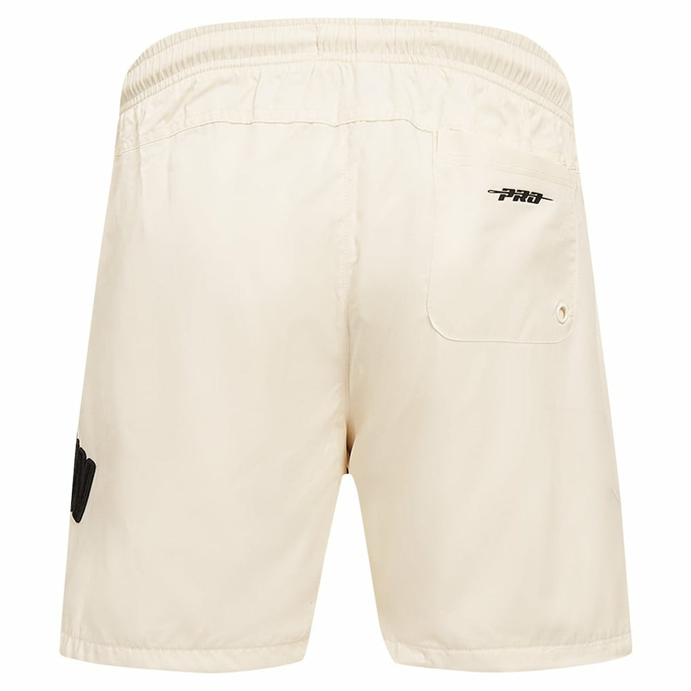 Brooklyn Nets Pro Standard Triple Tonal Woven Shorts Cream - NBA