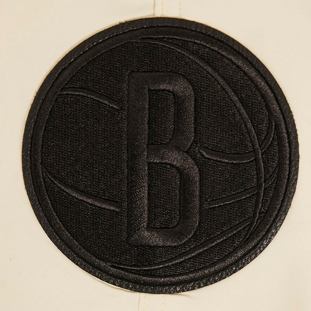 Brooklyn Nets Pro Standard Triple Tonal Woven Shorts Cream - NBA