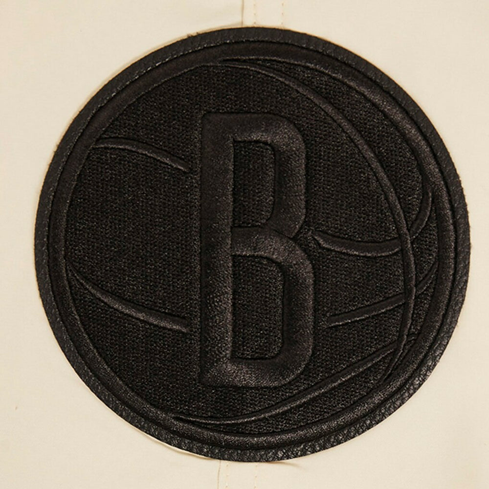 Brooklyn Nets Pro Standard Triple Tonal Woven Shorts Cream - NBA