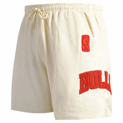 Chicago Bulls Pro Standard Triple Tonal Woven Shorts Cream - NBA