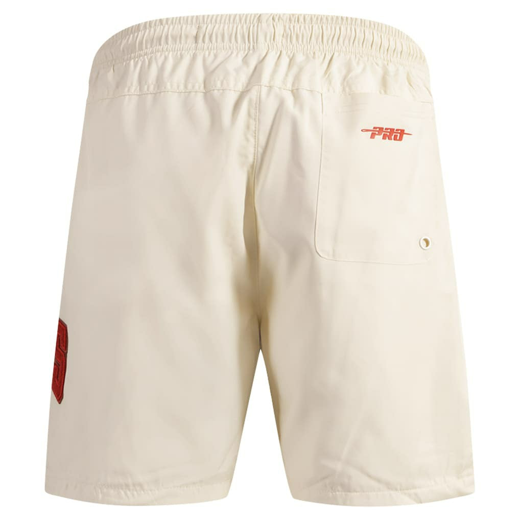 Chicago Bulls Pro Standard Triple Tonal Woven Shorts Cream - NBA