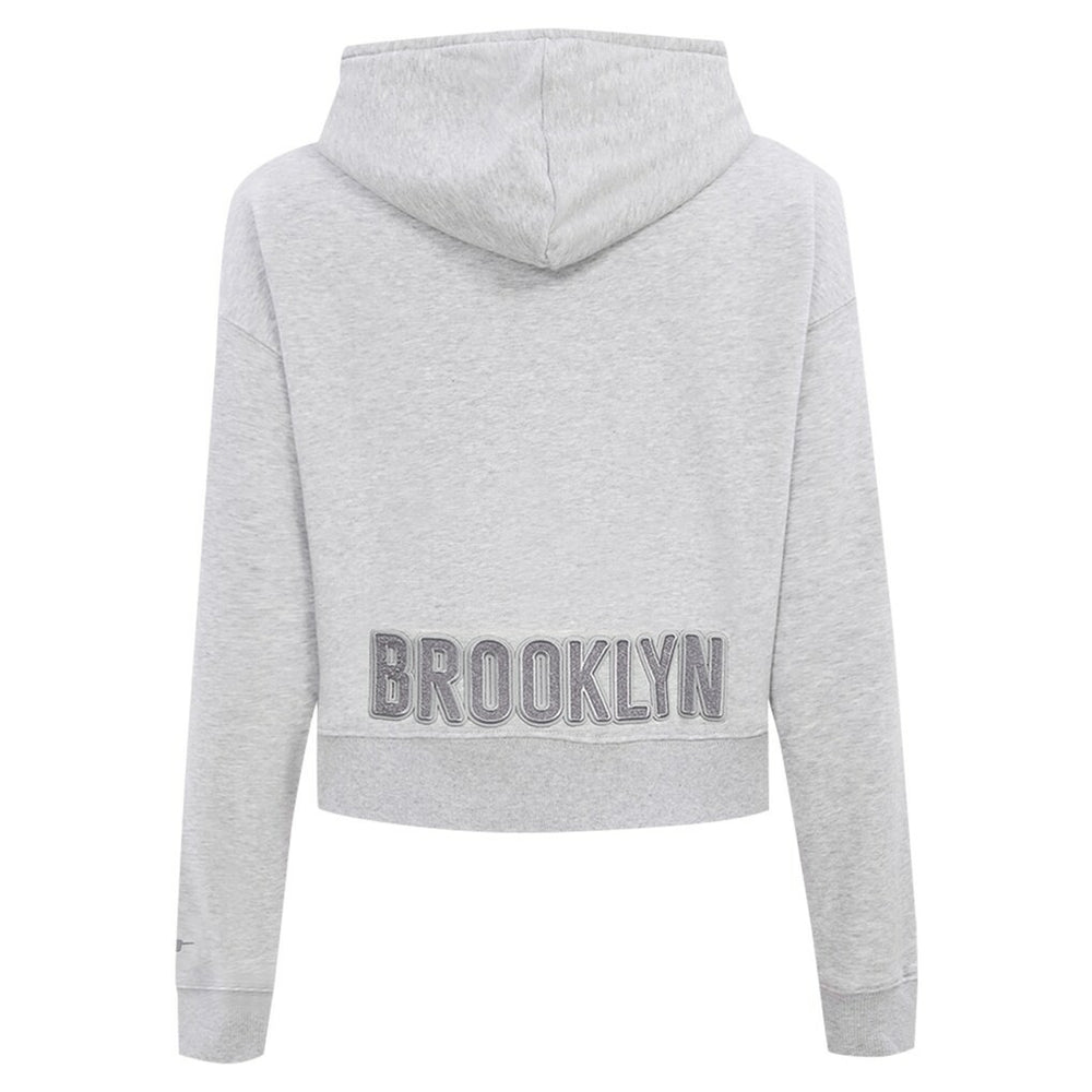 Brooklyn Nets Pro Standard Women's Triple Tonal Full-Zip Hoodie Heather Gray - NBA