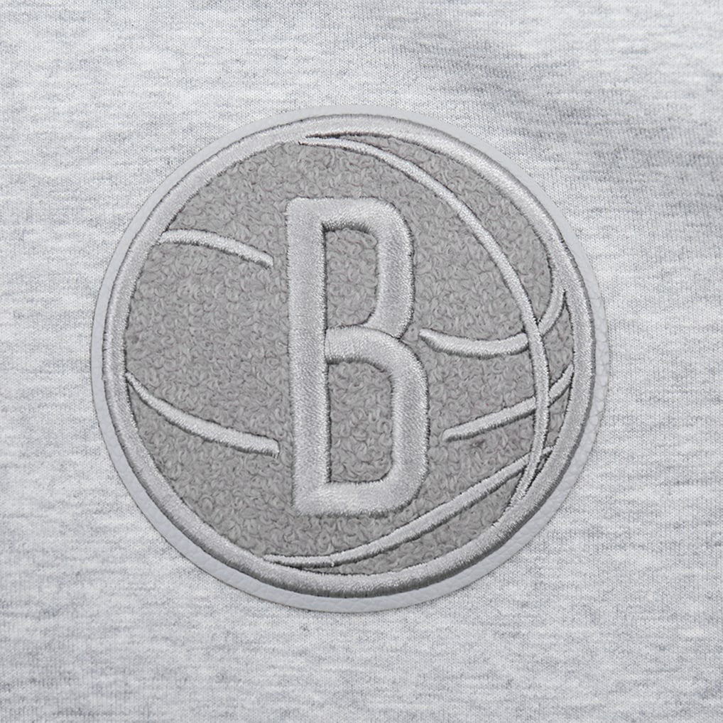Brooklyn Nets Pro Standard Women's Triple Tonal Full-Zip Hoodie Heather Gray - NBA