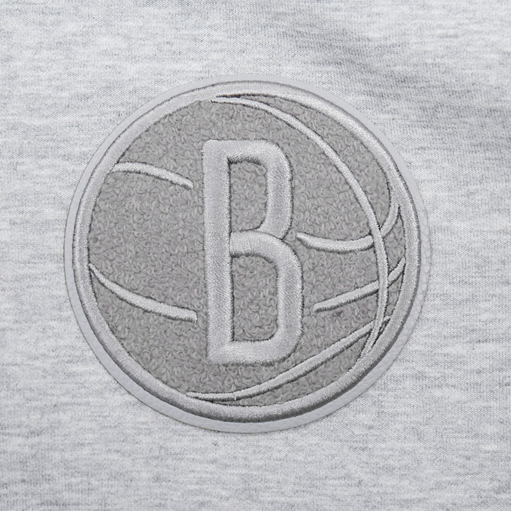 Brooklyn Nets Pro Standard Women's Triple Tonal Full-Zip Hoodie Heather Gray - NBA