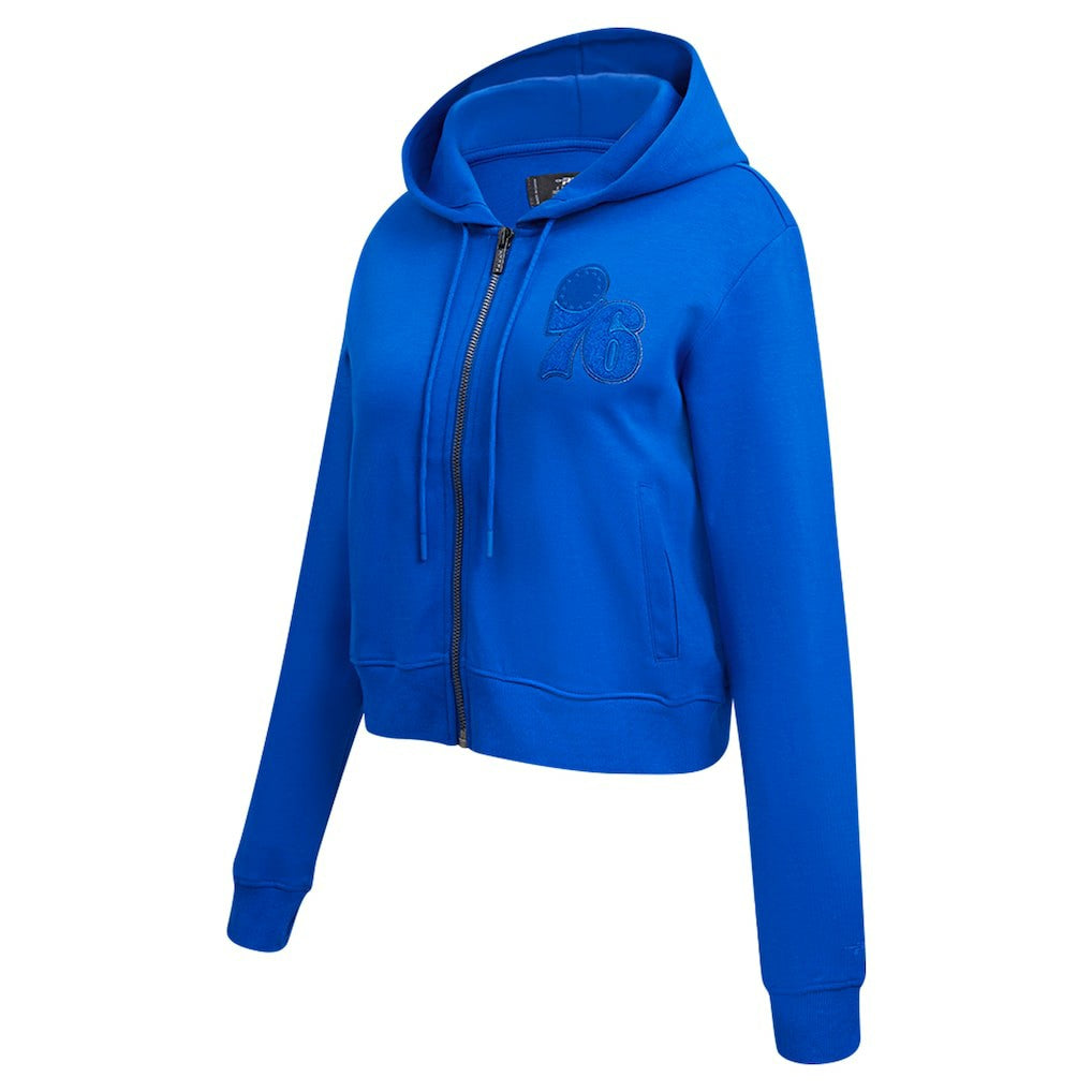 Philadelphia 76ers Pro Standard Women's Triple Tonal Full-Zip Hoodie Royal - NBA