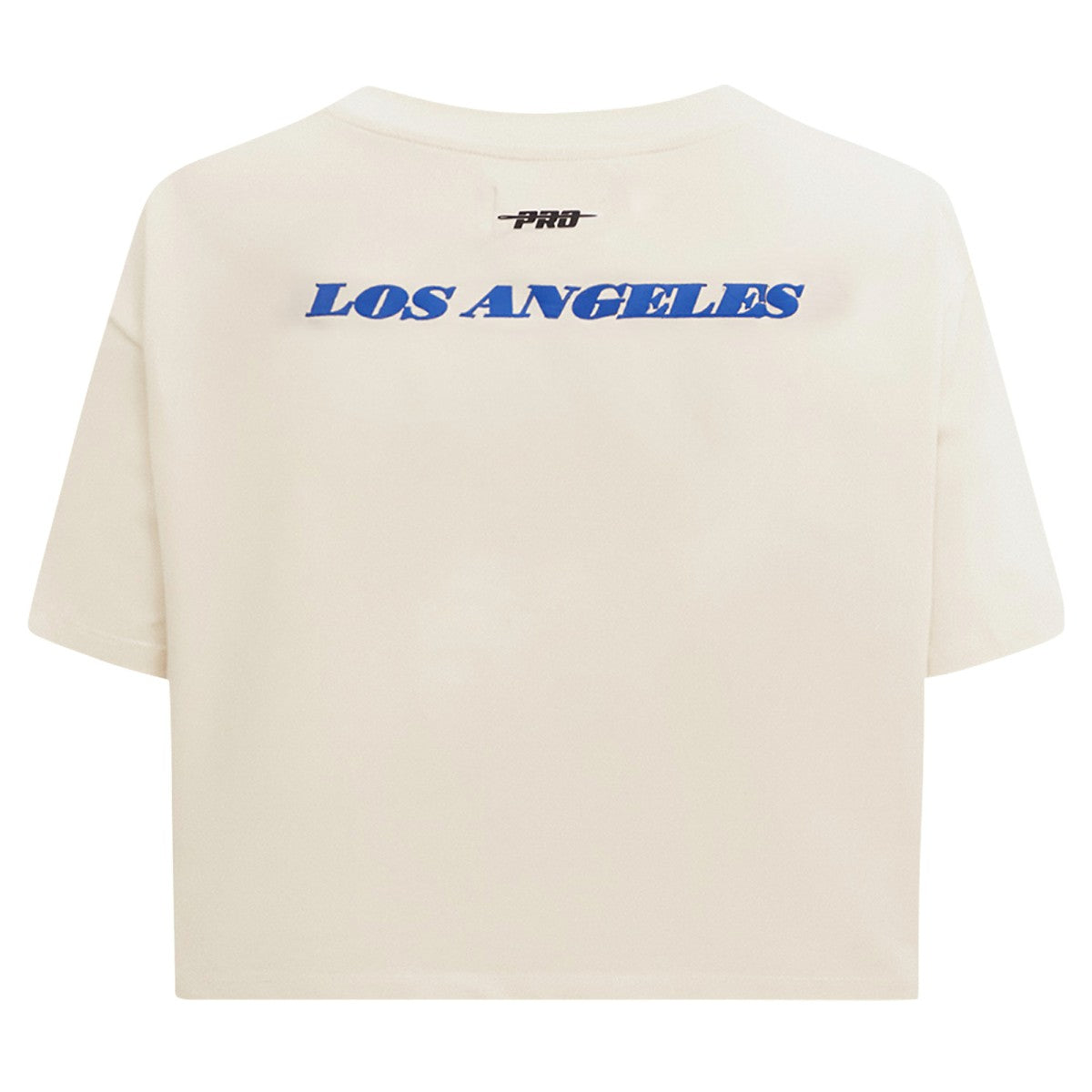 Los Angeles Lakers Pro Standard Women's Retro Striper SJ Cropped Boxy T-Shirt Cream - NBA