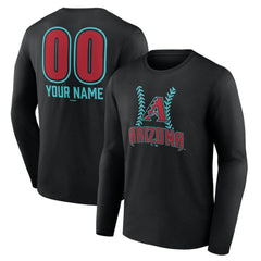 Arizona Diamondbacks Personalized Name & Number Fastball Long Sleeve T-Shirt - MLB