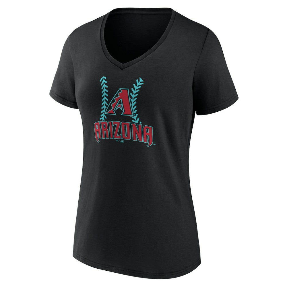 Arizona Diamondbacks Women's Personalized Name & Number Fastball V-Neck T-Shirt - MLB
