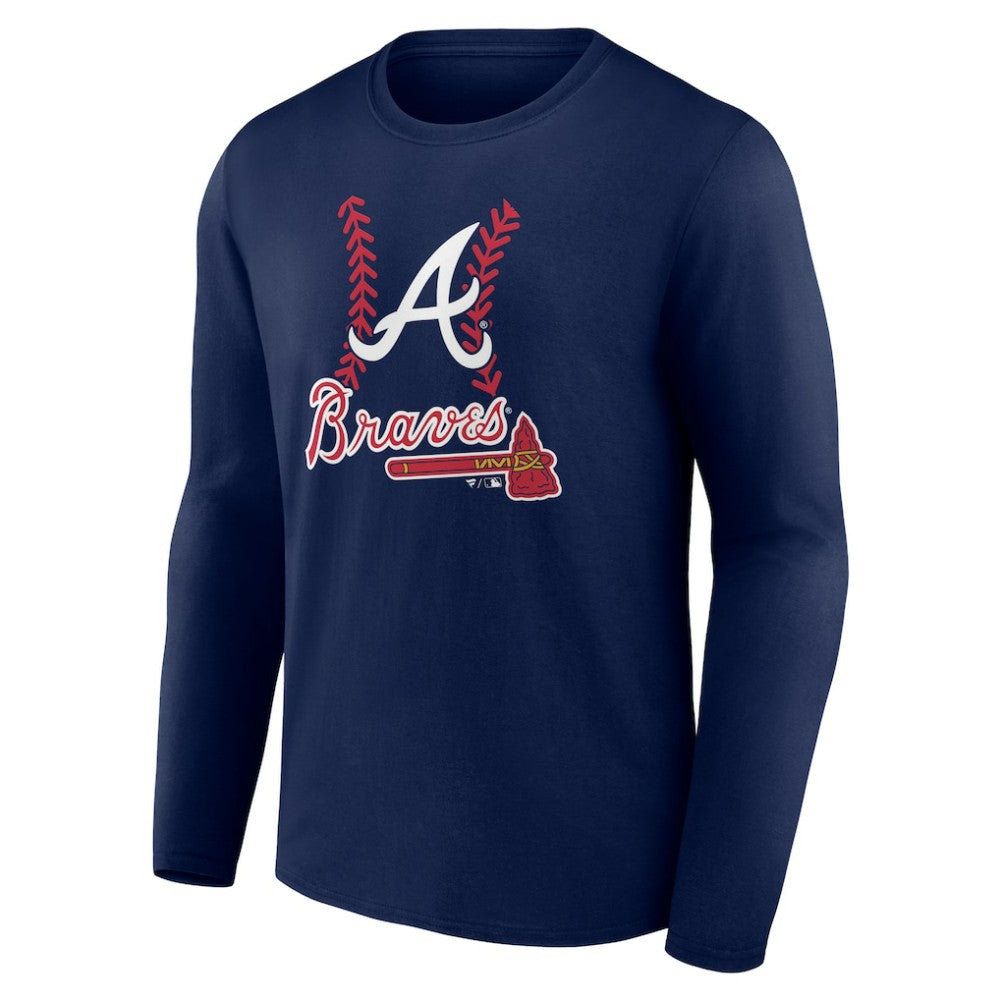 Atlanta Braves Personalized Name & Number Fastball Long Sleeve T-Shirt - MLB