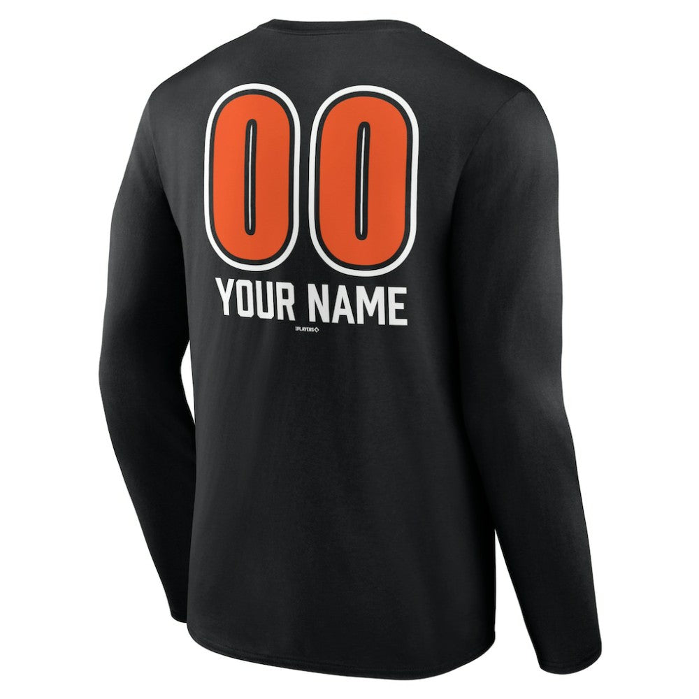 Baltimore Orioles Personalized Name & Number Fastball Long Sleeve T-Shirt - MLB