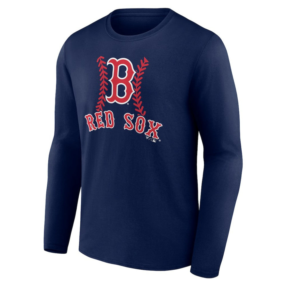 Boston Red Sox Personalized Name & Number Fastball Long Sleeve T-Shirt - MLB