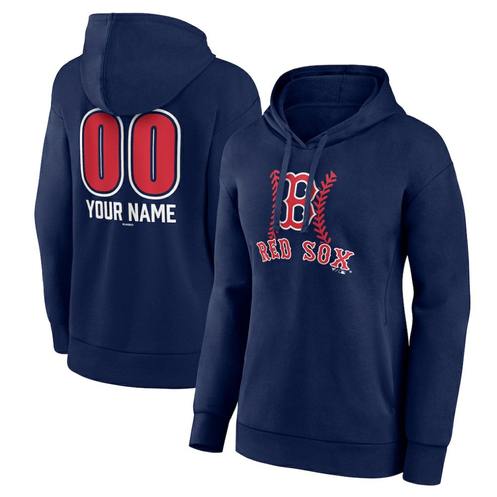 Boston Red Sox Women's Personalized Name & Number Fastball Pullover Hoodie - MLB