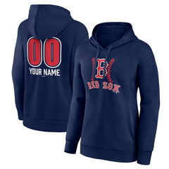 Boston Red Sox Women's Personalized Name & Number Fastball Pullover Hoodie - MLB