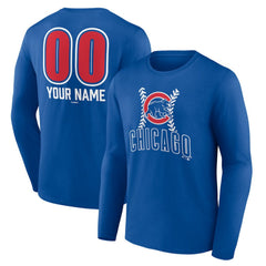 Chicago Cubs Personalized Name & Number Fastball Long Sleeve T-Shirt - MLB