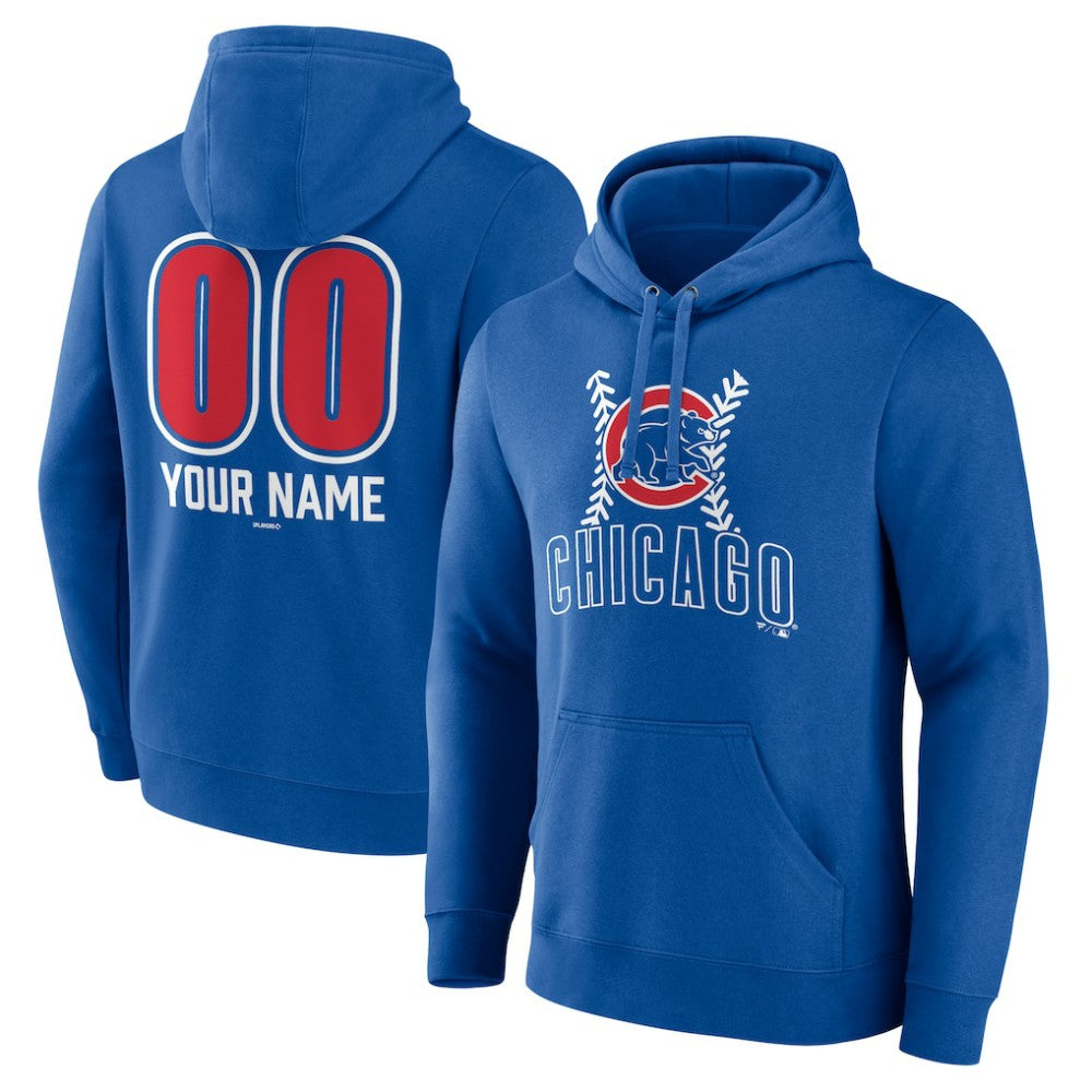 Chicago Cubs Personalized Name & Number Fastball Pullover Hoodie - MLB