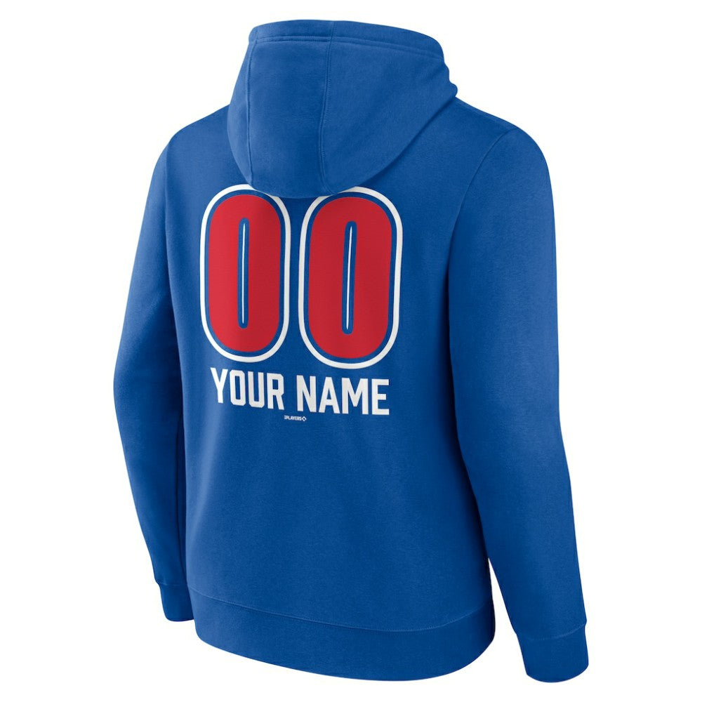 Chicago Cubs Personalized Name & Number Fastball Pullover Hoodie - MLB