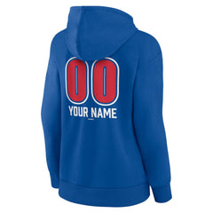Chicago Cubs Women's Personalized Name & Number Fastball Pullover Hoodie - MLB