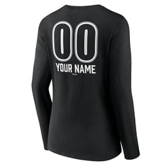 Chicago White Sox Women's Personalized Name & Number Fastball Long Sleeve V-Neck T-Shirt - MLB