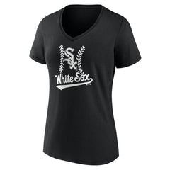 Chicago White Sox Women's Personalized Name & Number Fastball V-Neck T-Shirt - MLB
