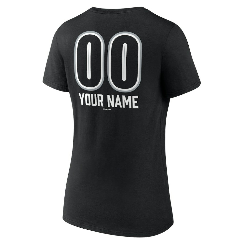 Chicago White Sox Women's Personalized Name & Number Fastball V-Neck T-Shirt - MLB