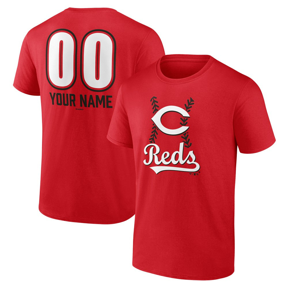 Cincinnati Reds Personalized Name & Number Fastball T-Shirt - MLB