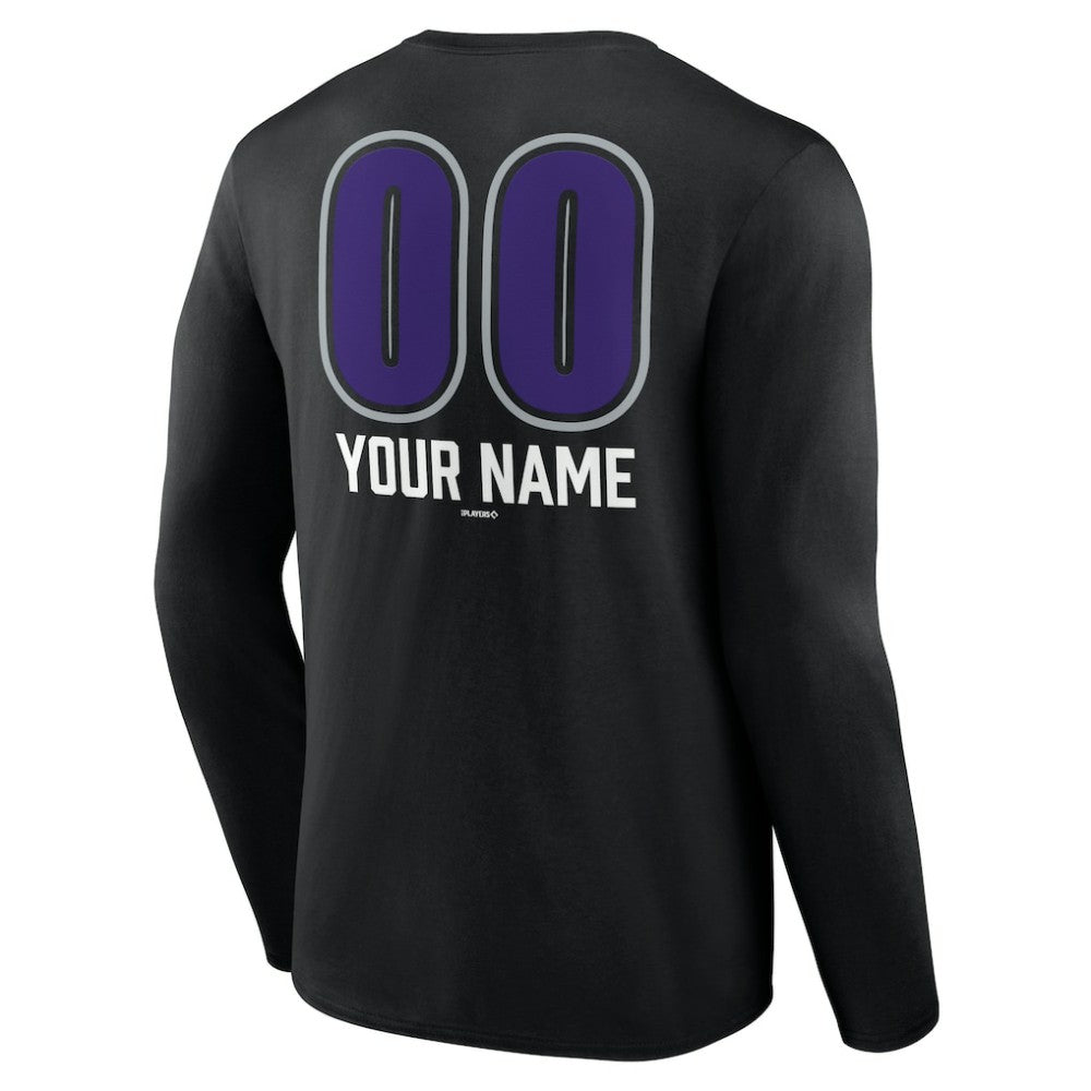 Colorado Rockies Personalized Name & Number Fastball Long Sleeve T-Shirt - MLB