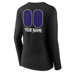 Colorado Rockies Women's Personalized Name & Number Fastball Long Sleeve V-Neck T-Shirt - MLB