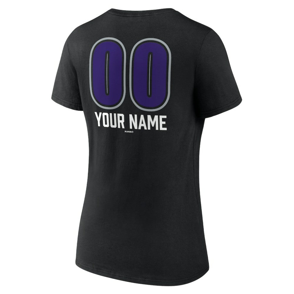 Colorado Rockies Women's Personalized Name & Number Fastball V-Neck T-Shirt - MLB